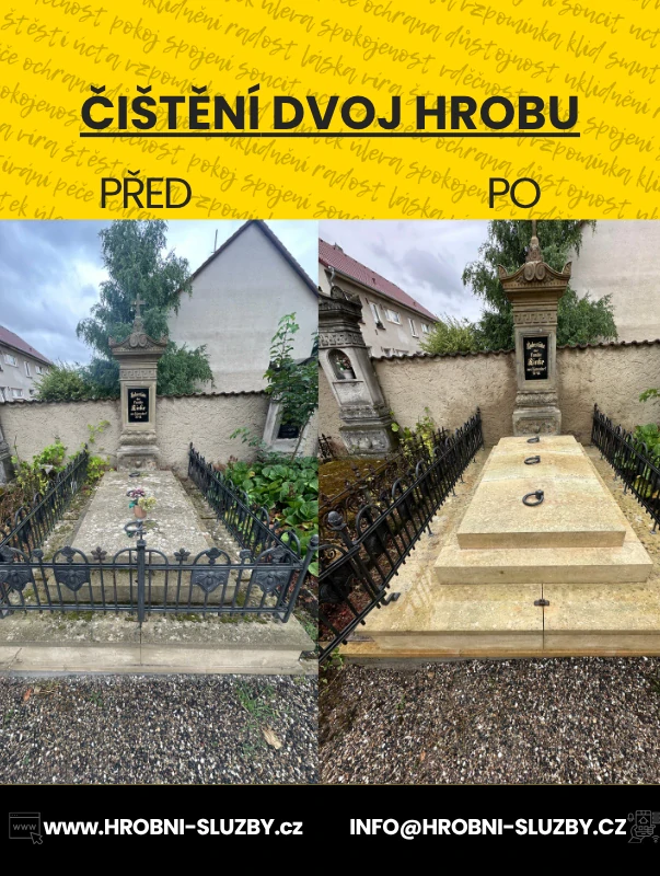 Dvoj hrob | Čištění hrobu