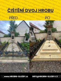 Dvoj hrob | Čištění hrobu
