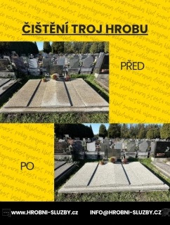 Troj hrob | Čištění hrobu